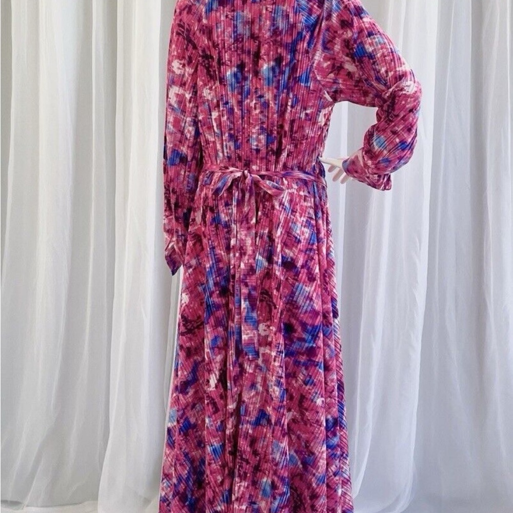 Scoop Pink Pleated Handkerchief Hem Dress XL 16/18 - Picture 2 of 4